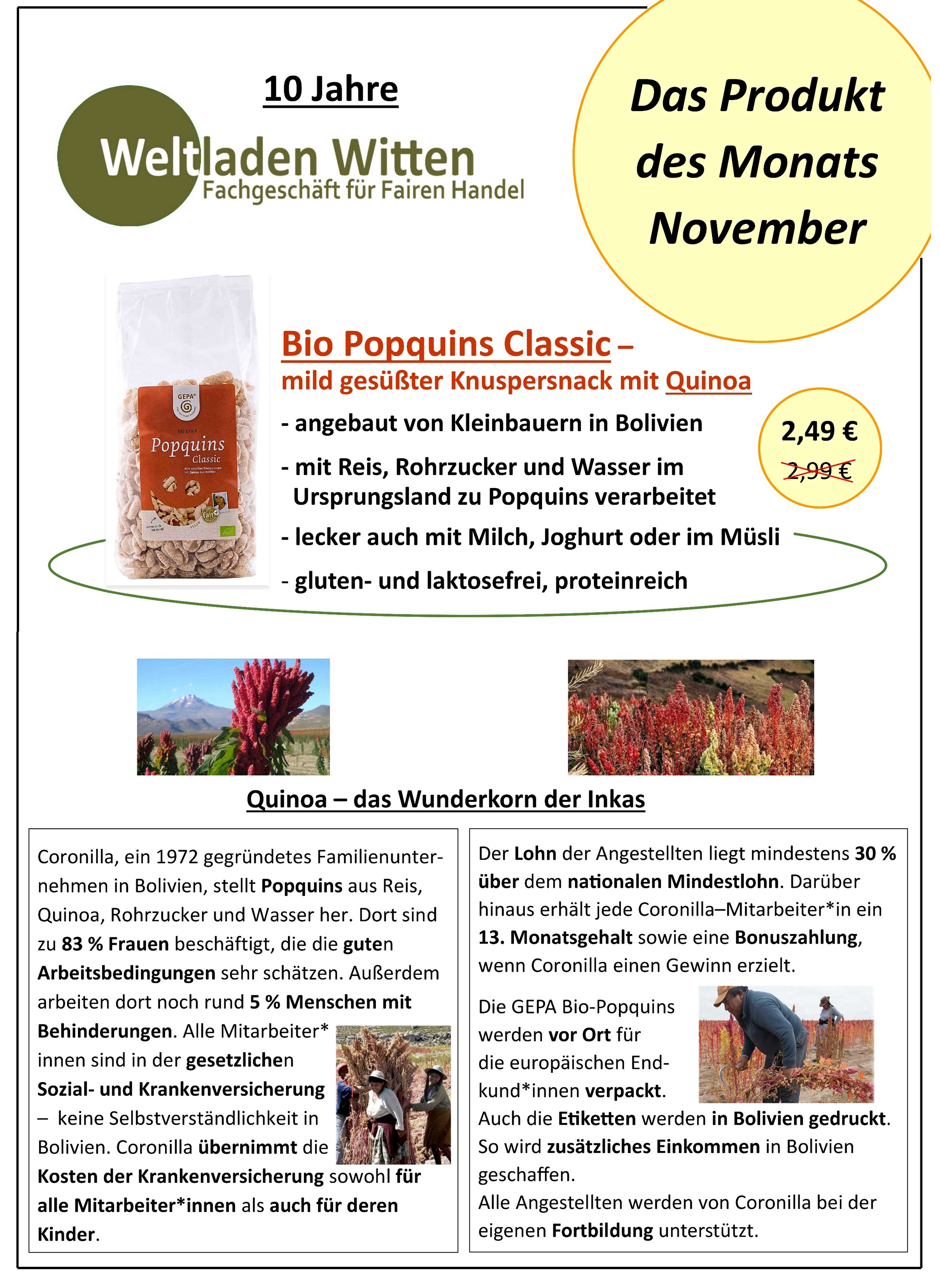 Weltladen Witten - Angebot des Monats